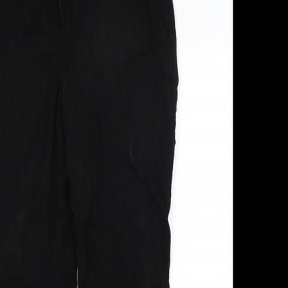 Womens UK Size 14 Papaya Regular Fit Dress Pants Black Trousers