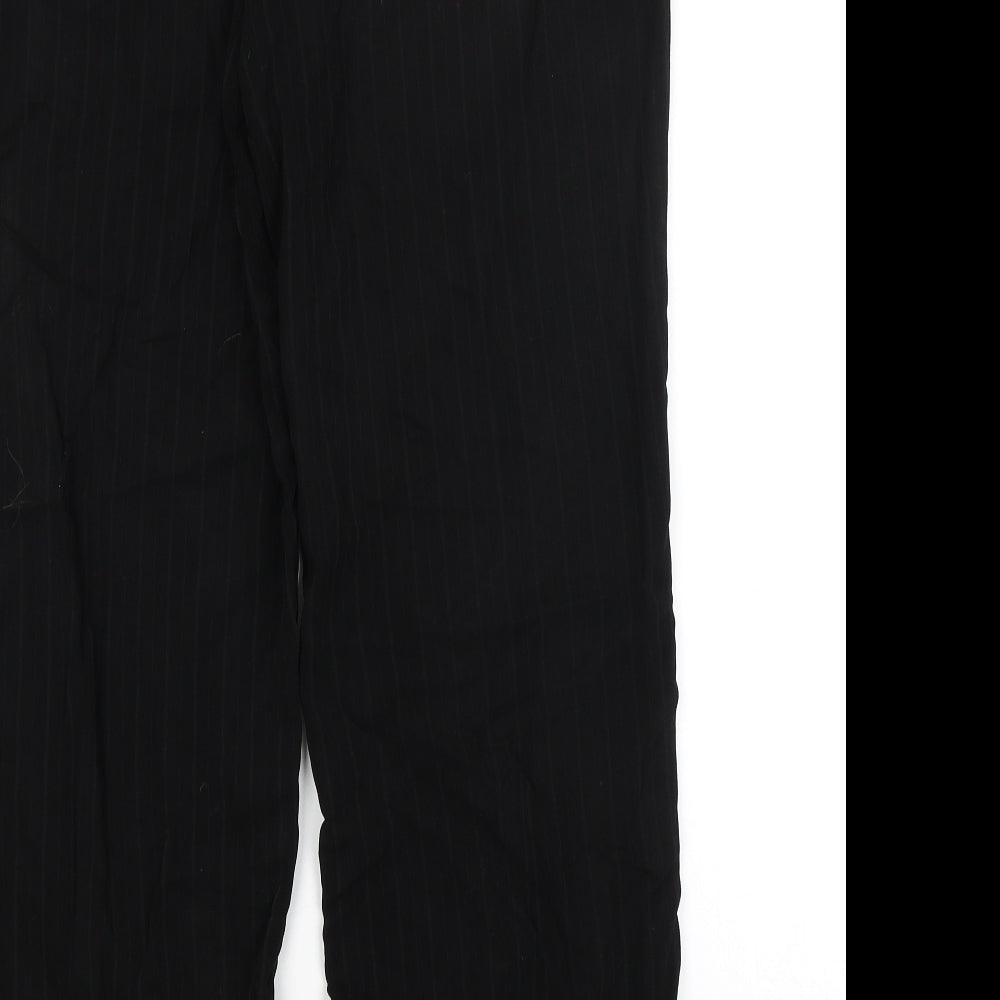 Womens UK Size 14 Papaya Regular Fit Dress Pants Black Trousers