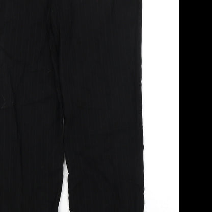Womens UK Size 14 Papaya Regular Fit Dress Pants Black Trousers
