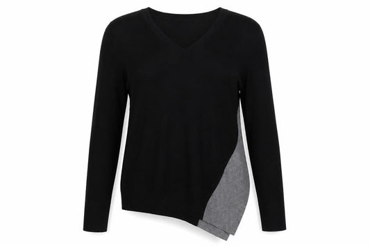 89th & Madison Womens Black   Basic T-Shirt Size L