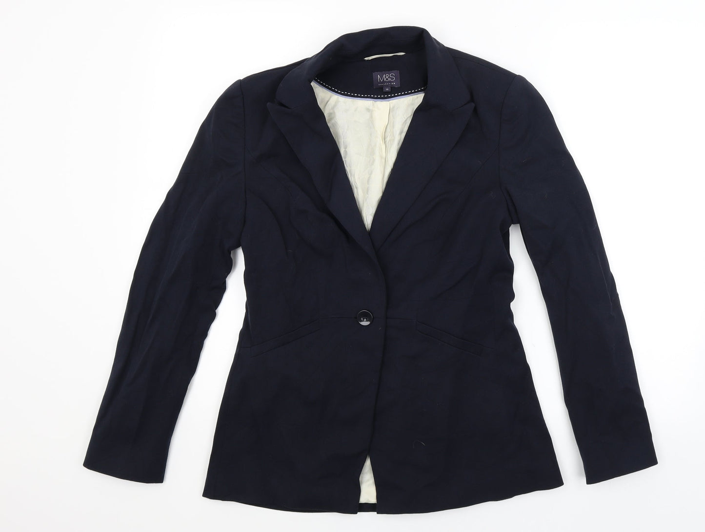 M&S Womens Blue   Jacket Blazer Size 10