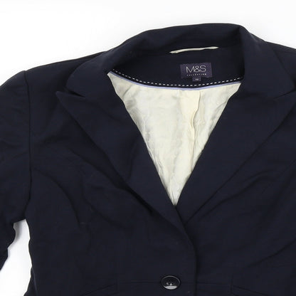 M&S Womens Blue   Jacket Blazer Size 10