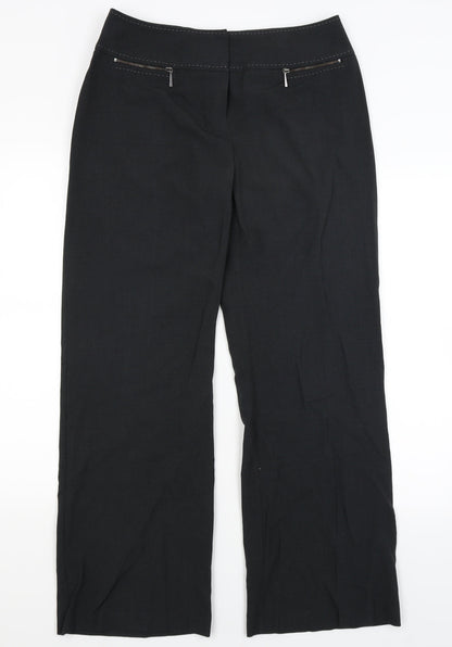 M&S Womens Black   Dress Pants Trousers Size 12 L30.5 in