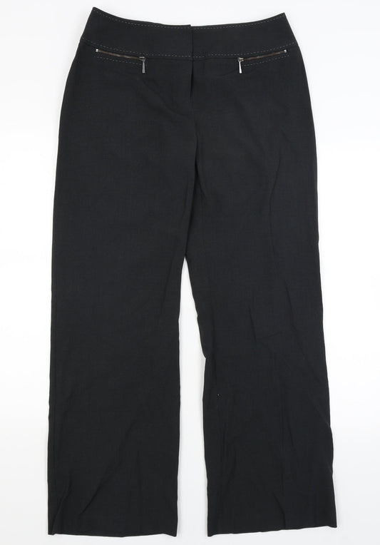 M&S Womens Black   Dress Pants Trousers Size 12 L30.5 in