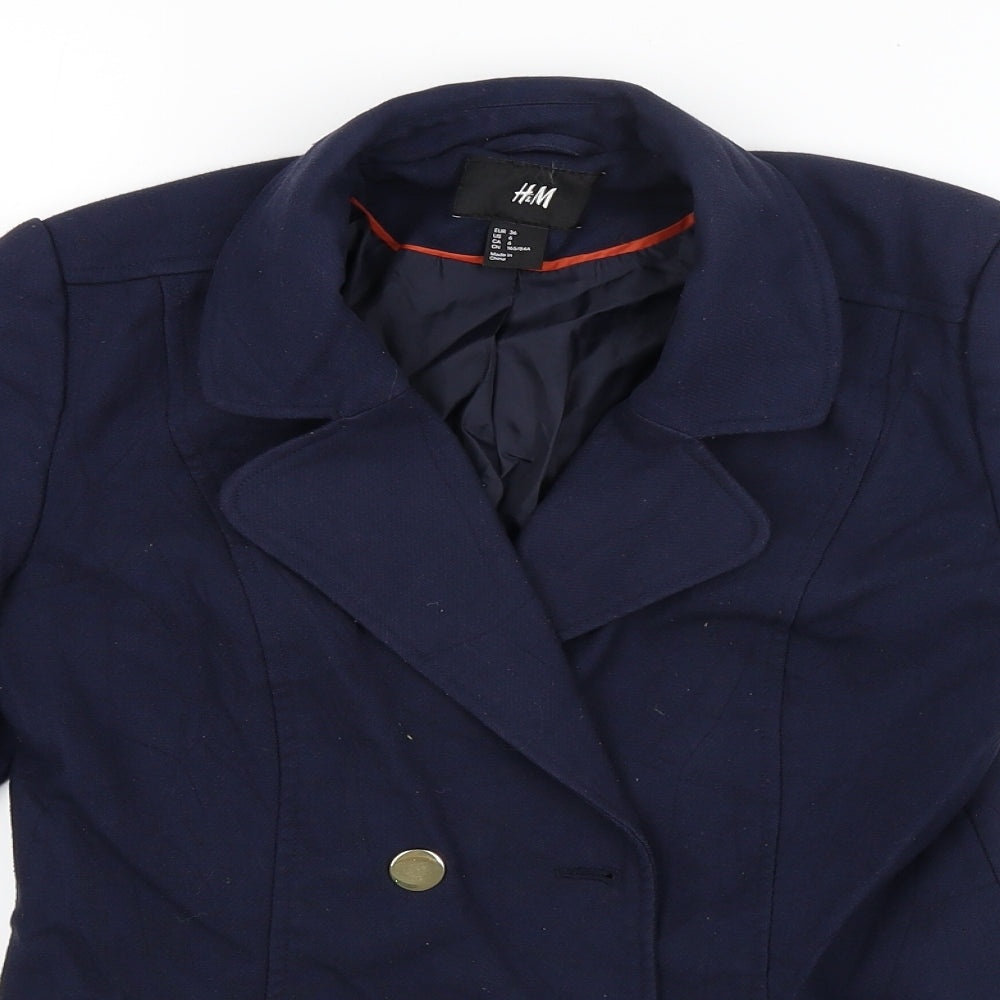 H&M Womens Blue   Jacket Blazer Size 8