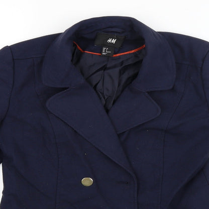 H&M Womens Blue   Jacket Blazer Size 8