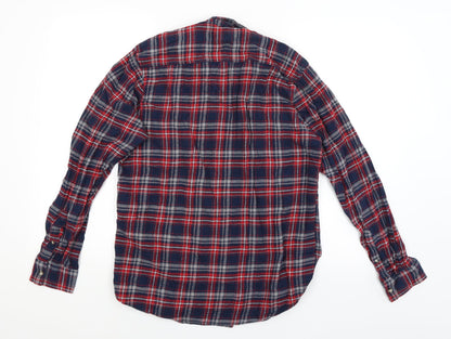 Mens UK Size M Cedar Wood State Blue  Button-Up Long Sleeve Casual Shirt
