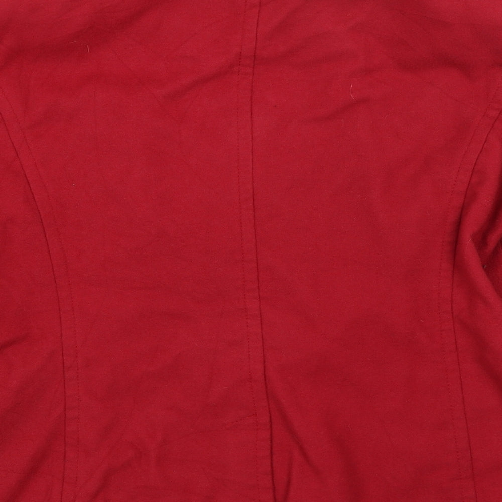 Womens UK Size 14 M&S Red Overcoat