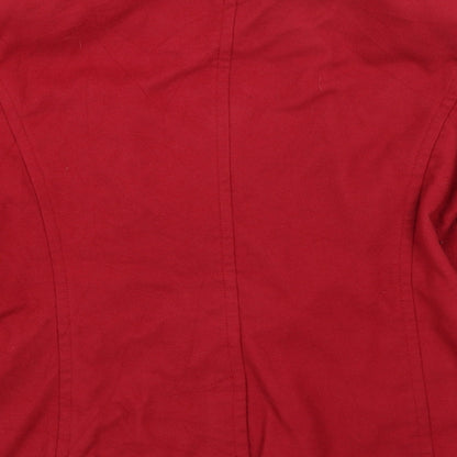 Womens UK Size 14 M&S Red Overcoat