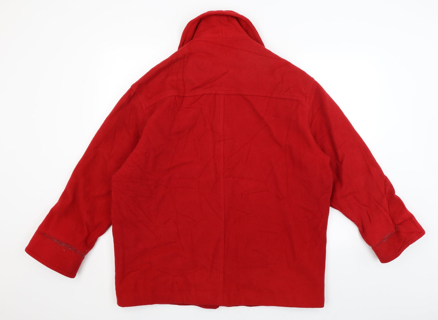 Womens UK Size 16 Preworn Red Overcoat