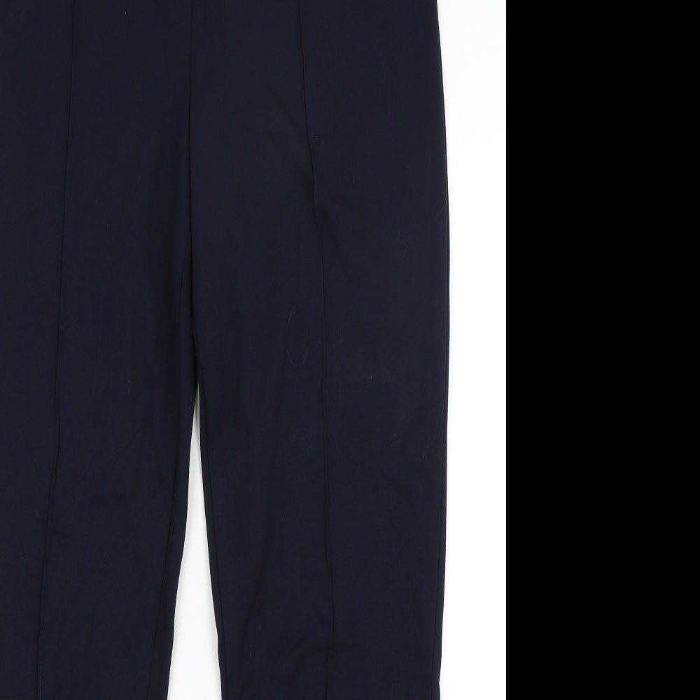 M&S Womens Blue   Dress Pants Trousers Size 14 L30 in