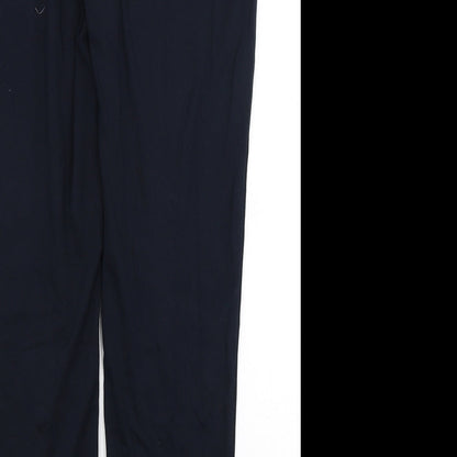 M&S Womens Blue   Dress Pants Trousers Size 14 L30 in