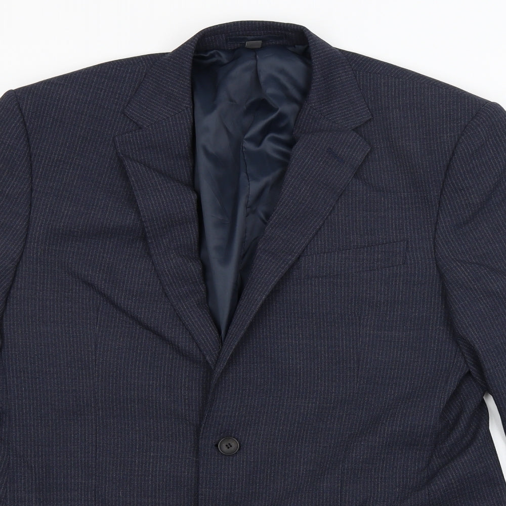 Mens UK Size M M&S Regular Blue Suit Jacket