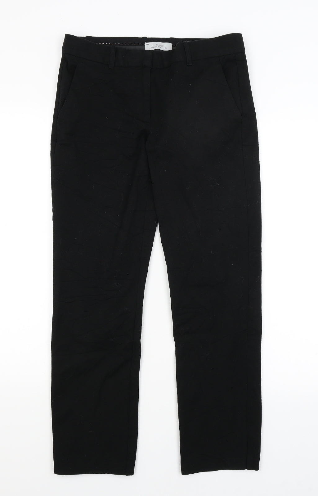Womens UK Size 8 Gap Regular Fit Dress Pants Black Trousers