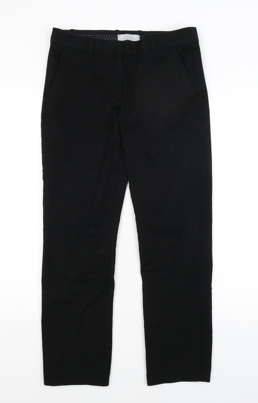 Womens UK Size 8 Gap Regular Fit Dress Pants Black Trousers
