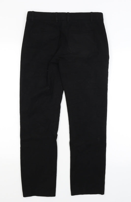 Womens UK Size 8 Gap Regular Fit Dress Pants Black Trousers