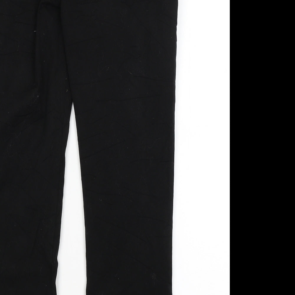 Womens UK Size 8 Gap Regular Fit Dress Pants Black Trousers