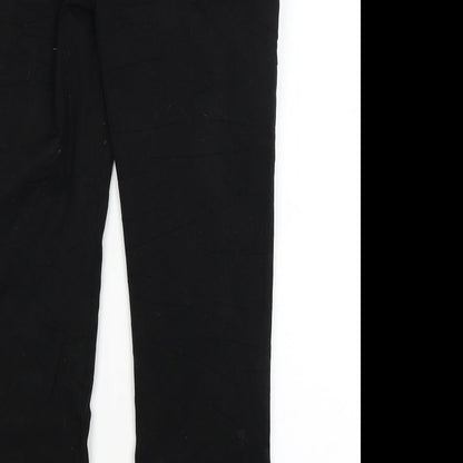 Womens UK Size 8 Gap Regular Fit Dress Pants Black Trousers