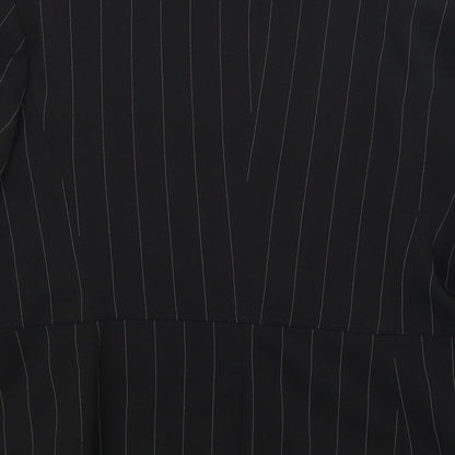 South Womens Black Striped  Jacket Blazer Size 16