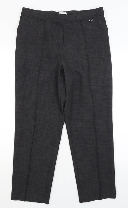 Womens UK Size 14 M&S Regular Fit Dress Pants Grey Trousers