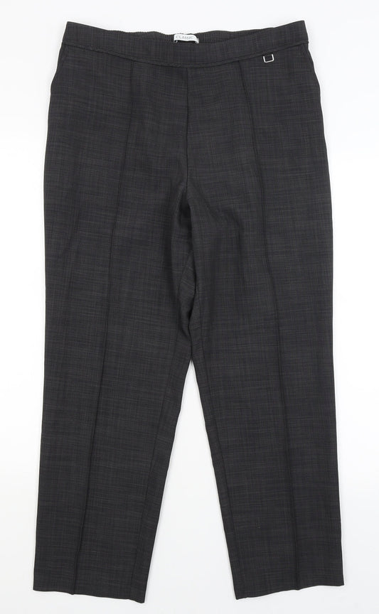 M&S Womens Grey   Dress Pants Trousers Size 14 L25.5 in