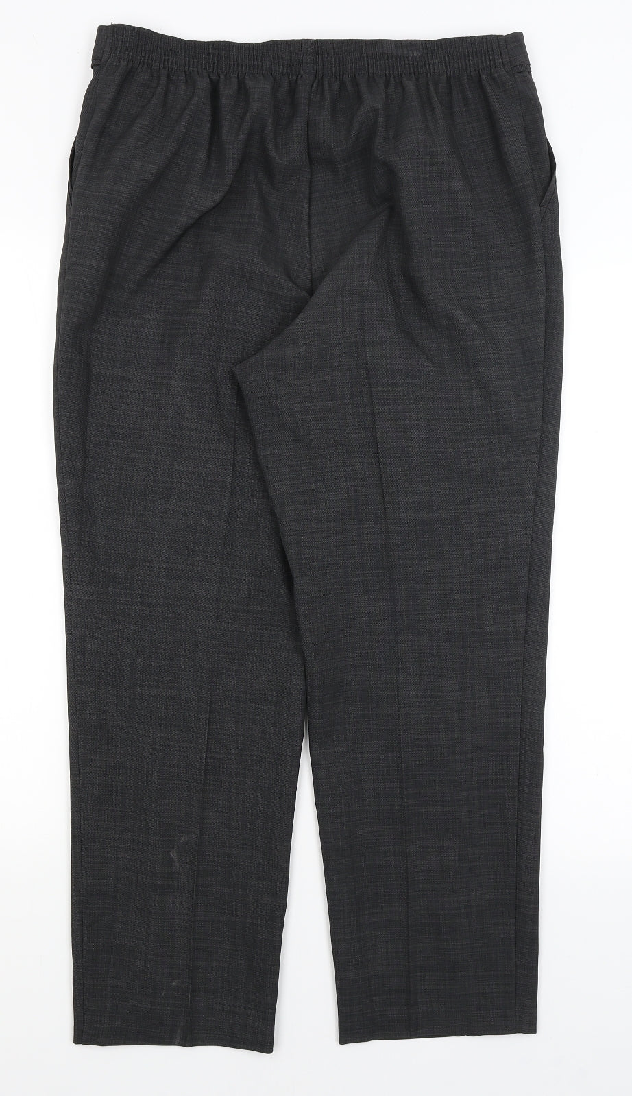 Womens UK Size 14 M&S Regular Fit Dress Pants Grey Trousers