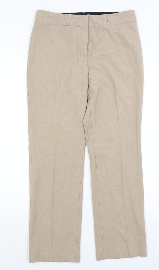 M&S Womens Beige   Dress Pants Trousers Size 10 L28 in