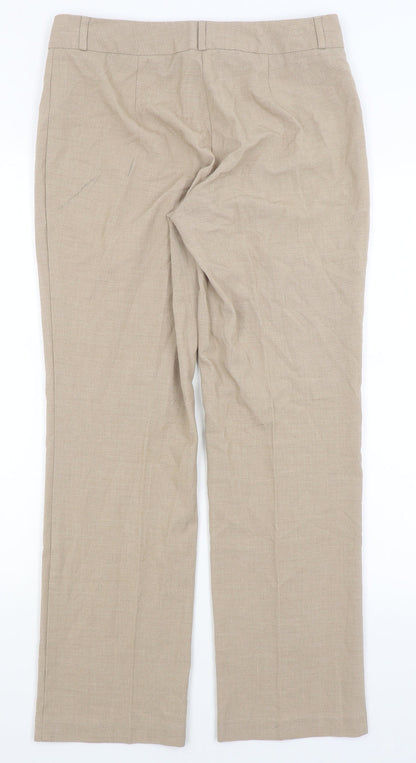 M&S Womens Beige   Dress Pants Trousers Size 10 L28 in