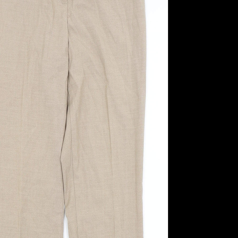 M&S Womens Beige   Dress Pants Trousers Size 10 L28 in