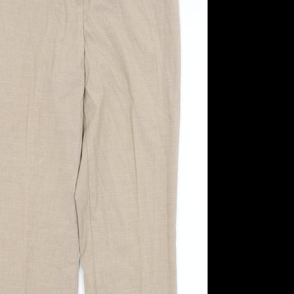 M&S Womens Beige   Dress Pants Trousers Size 10 L28 in