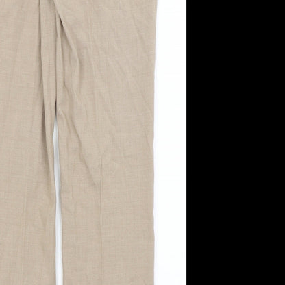 M&S Womens Beige   Dress Pants Trousers Size 10 L28 in