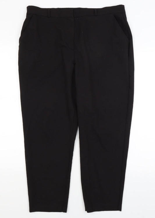 Select Womens Black   Dress Pants Trousers Size 16 L25.5 in