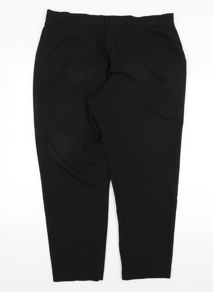 Select Womens Black   Dress Pants Trousers Size 16 L25.5 in