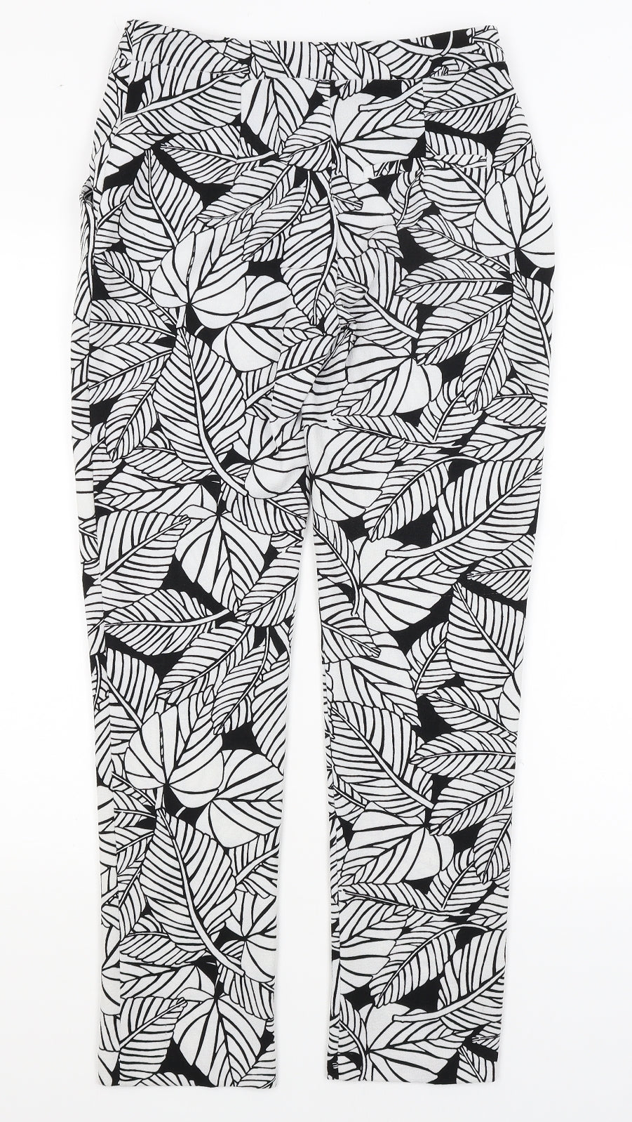 Atmosphere Womens White Floral  Trousers  Size 6 L27 in