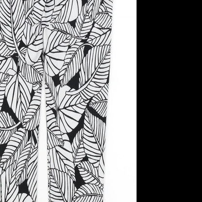 Atmosphere Womens White Floral  Trousers  Size 6 L27 in