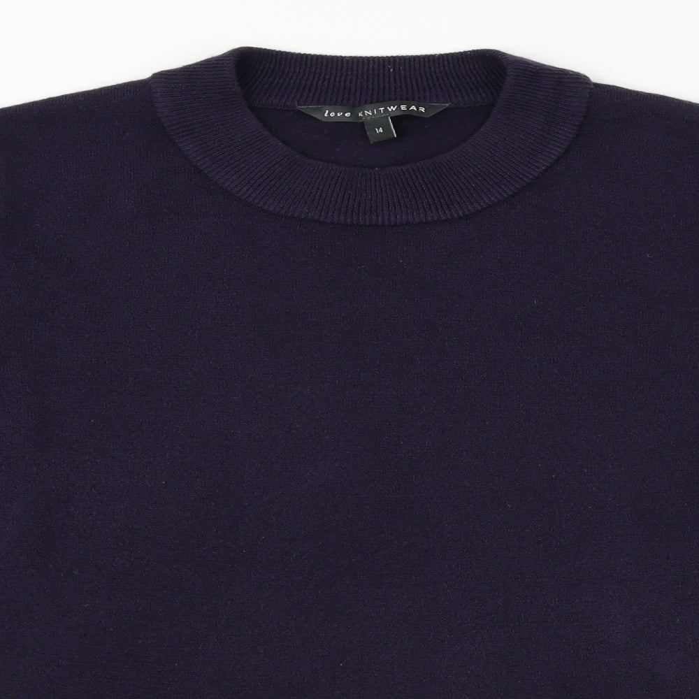 love knitwear   Womens Purple   Pullover Jumper Size 14