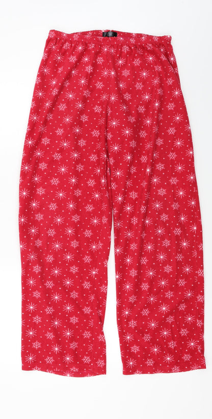 F&F  Womens Red Check  Trousers  Size 12 L25 in