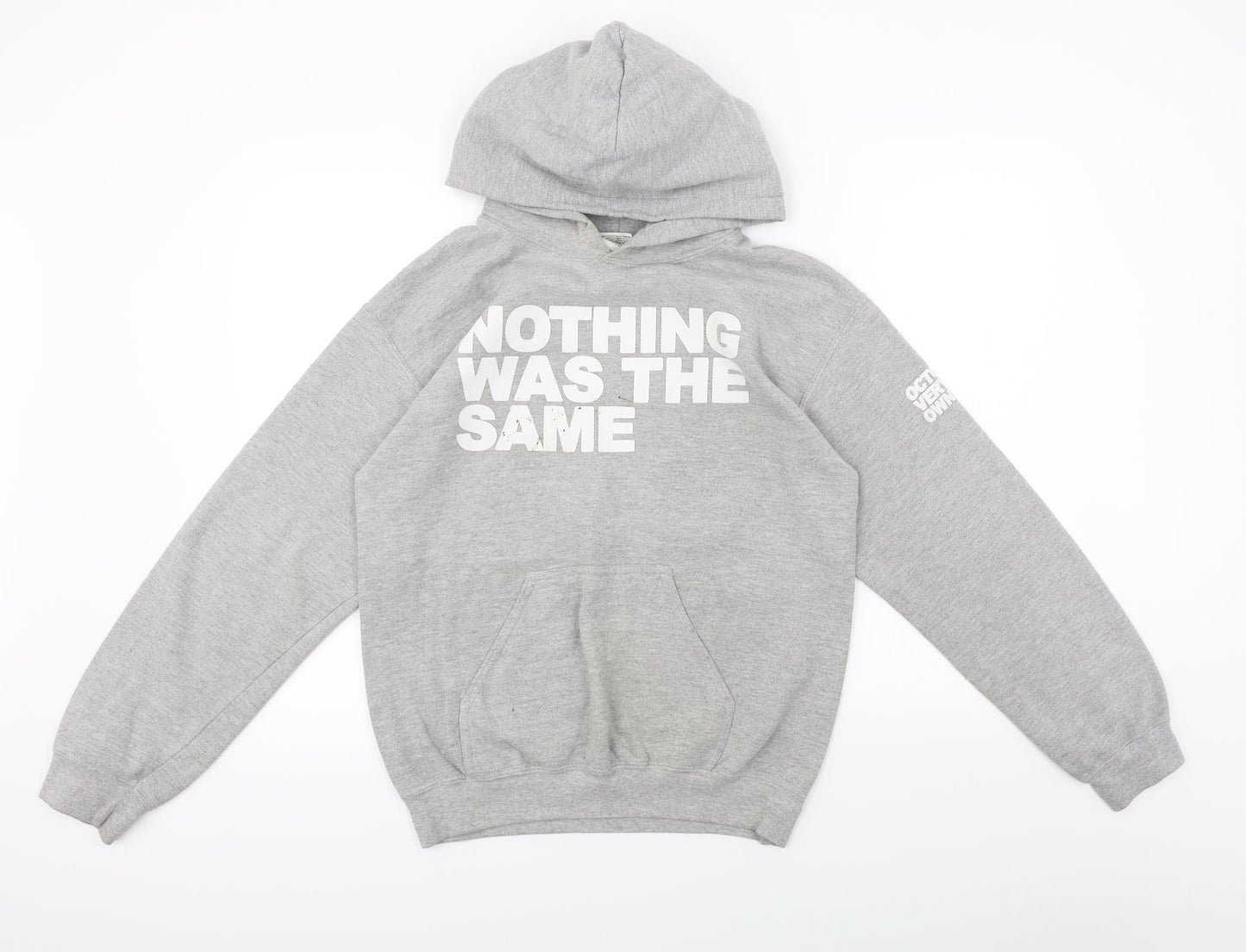 Mens UK Size S Gildan Grey Pullover Hoodie