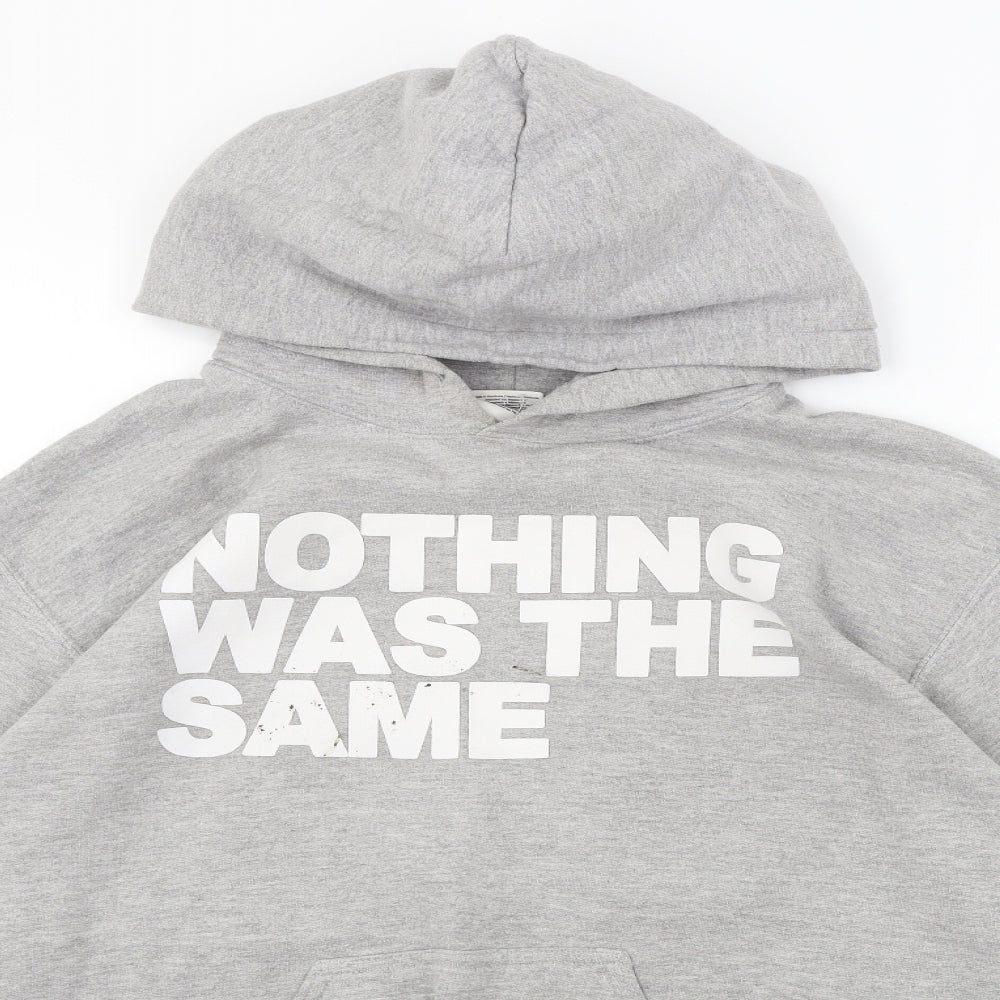 Mens UK Size S Gildan Grey Pullover Hoodie