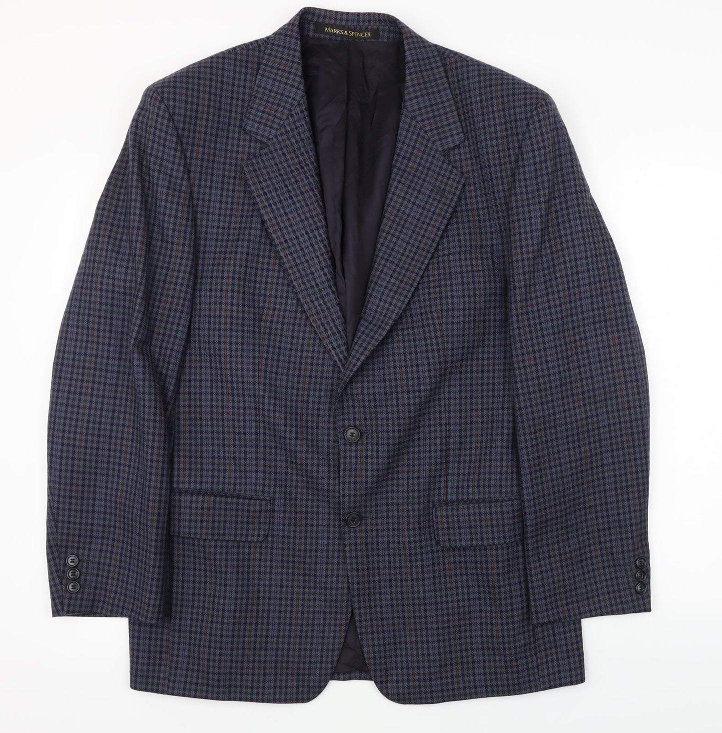 Mens UK Size 40 Marks and Spencer Regular Blue Suit Jacket