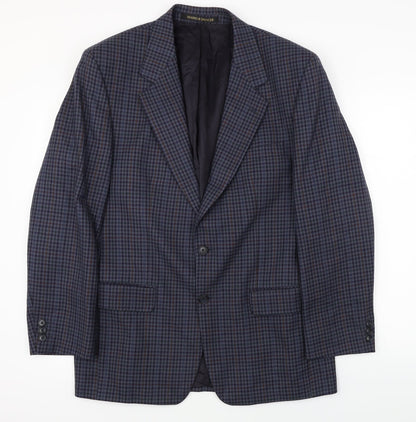 Mens UK Size 40 Marks and Spencer Regular Blue Suit Jacket