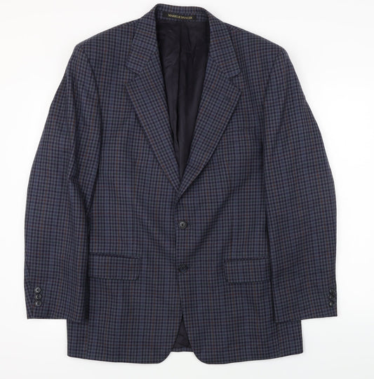Mens UK Size 40 Marks and Spencer Regular Blue Suit Jacket