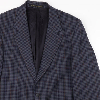 Mens UK Size 40 Marks and Spencer Regular Blue Suit Jacket
