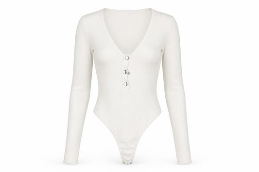 Womens UK Size 4 PRETTYLITTLETHING One-Piece White Bodysuit