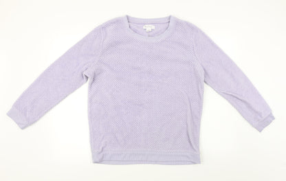 love to lounge     Womens Purple Houndstooth  Pullover Jumper Size L