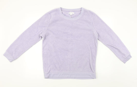 love to lounge     Womens Purple Houndstooth  Pullover Jumper Size L
