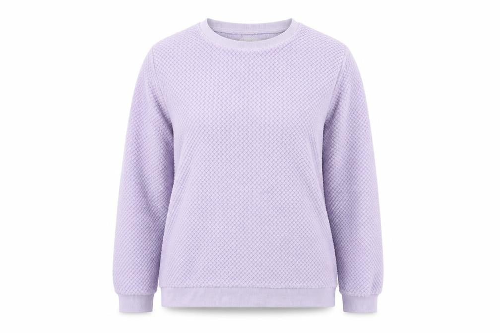 Love To Lounge     Womens Purple Houndstooth  Pullover Jumper Size L
