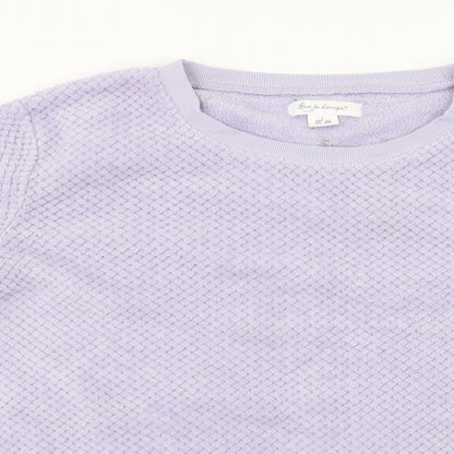 love to lounge     Womens Purple Houndstooth  Pullover Jumper Size L