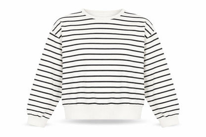 New Look  Womens White Striped  Pullover Jumper Size 12