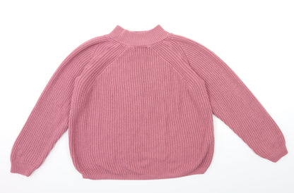 Select Womens Pink  Knit Pullover Jumper Size M